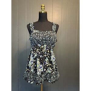 Apt 9 Floral Babydoll Longline Tank Top Y2K‎ M Medium